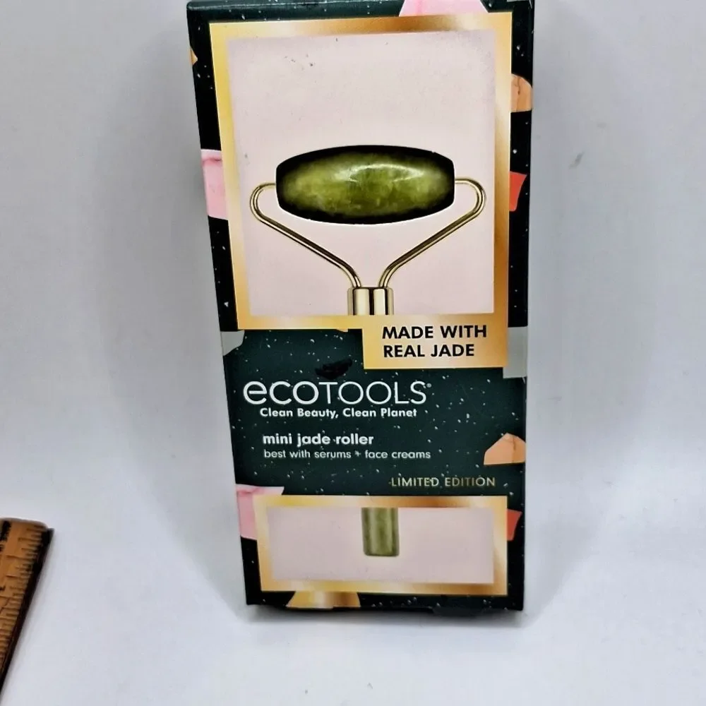 Ecotools real jade roller face cooling destress depuffing affect